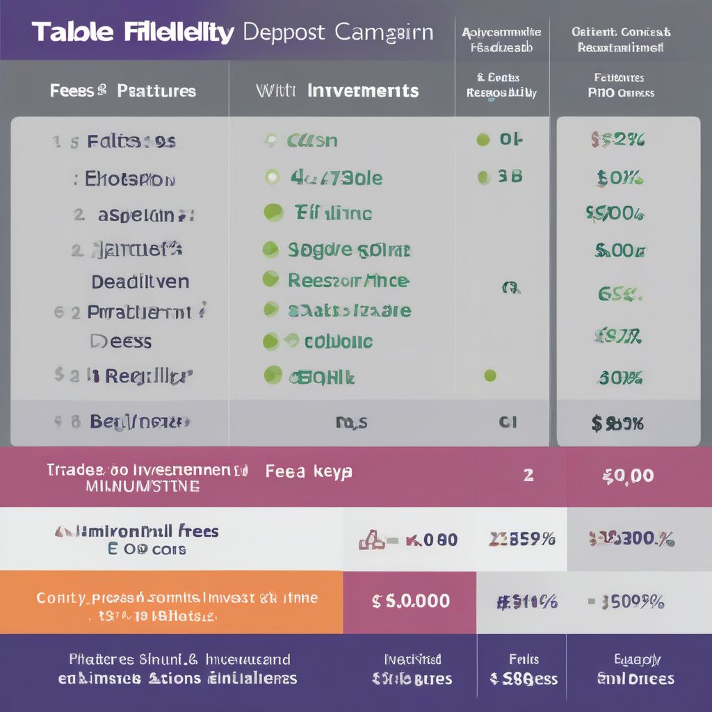 Fidelity vs Etrade comparison table